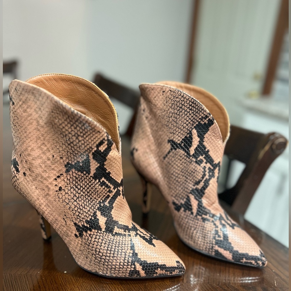 Pink Python Paris Texas Booties - image 1